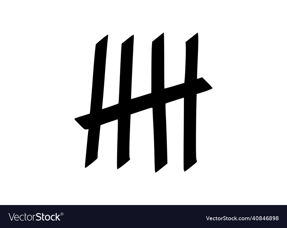 Tally marks to count days in prison vector image Tally marks to count days in prison