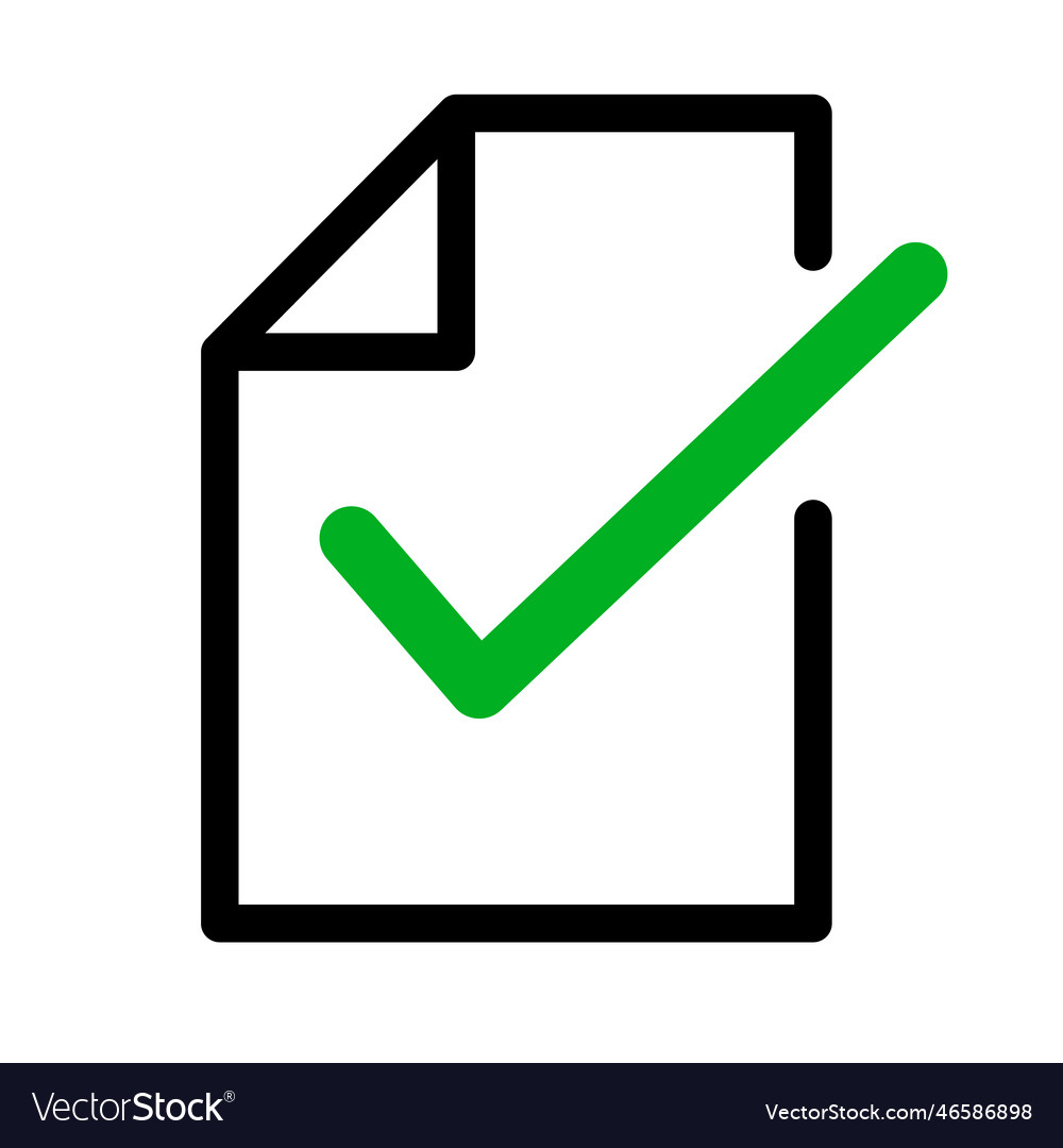Task abgeschlossenes Dateisymbol oder mit Prüfzeichen vector image Task abgeschlossenes Dateisymbol oder mit Prüfzeichen