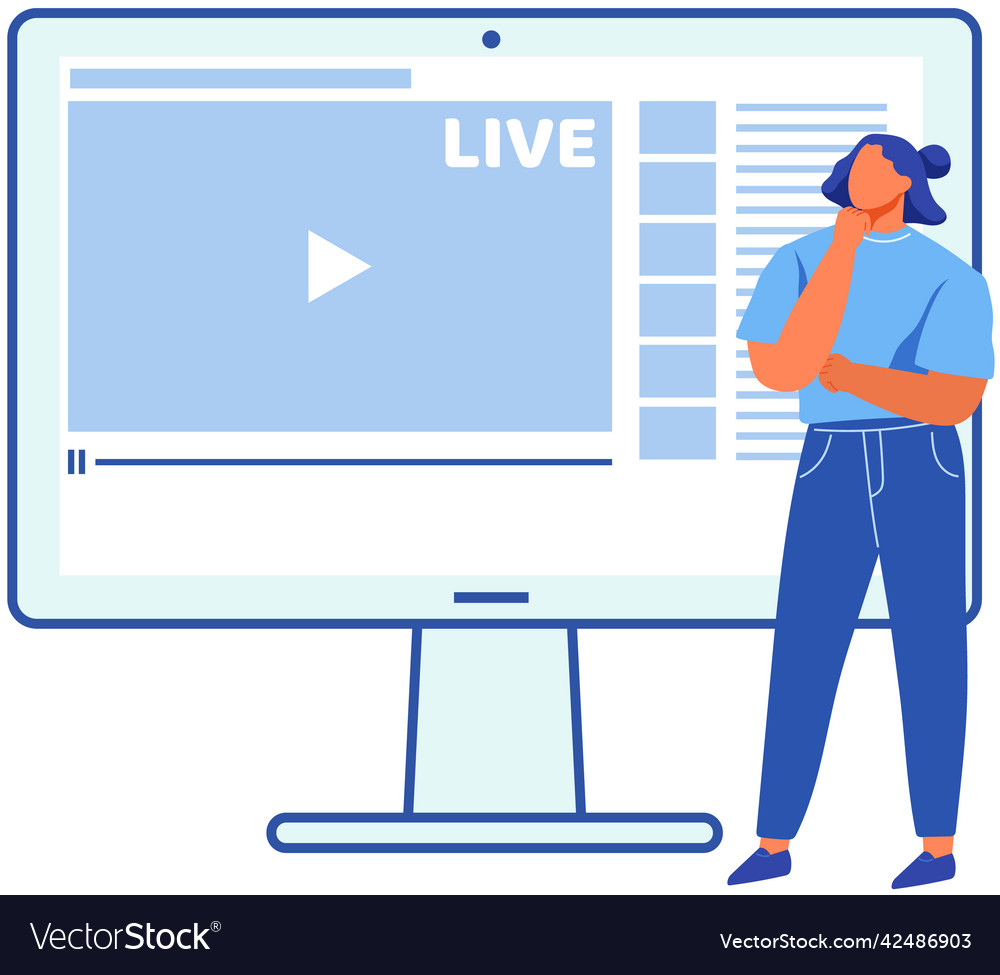 Broadcast program for electronic devices vector image Broadcast program for electronic devices