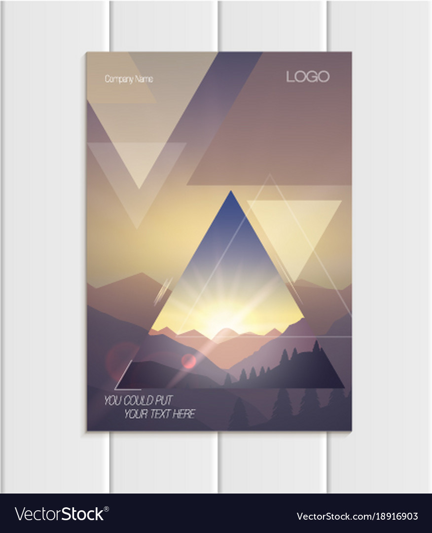 Brochure a5 or a4 format abstract uneven