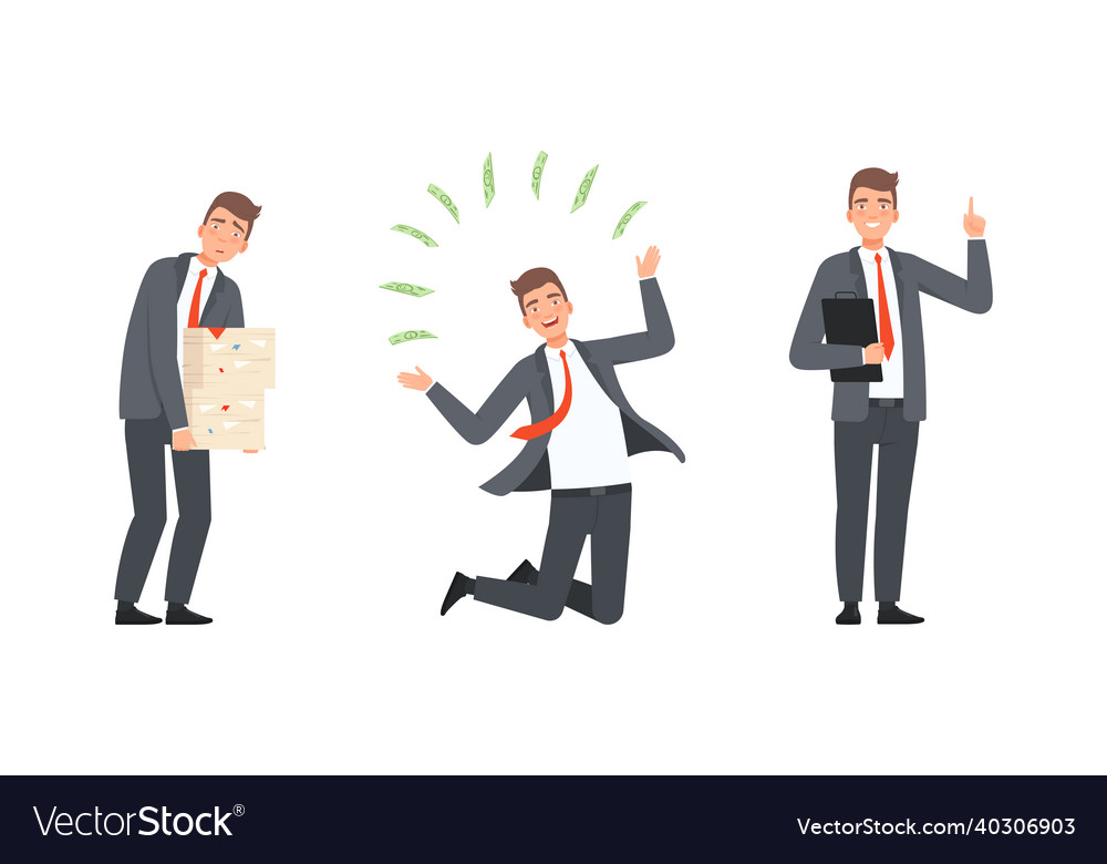 Businessman or office employee wearing suit Vector Image