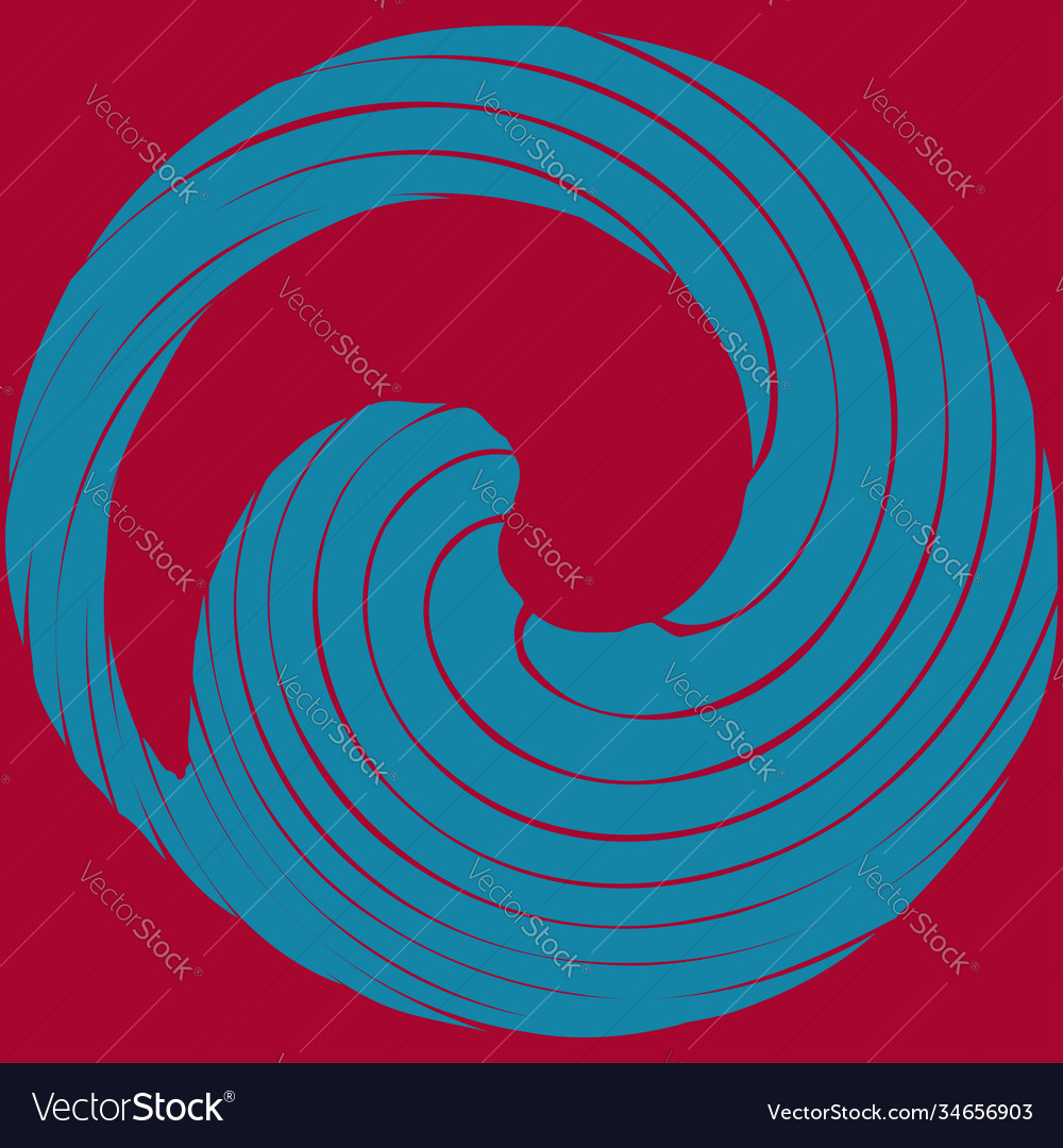 Circular spiral swirl twirl design element