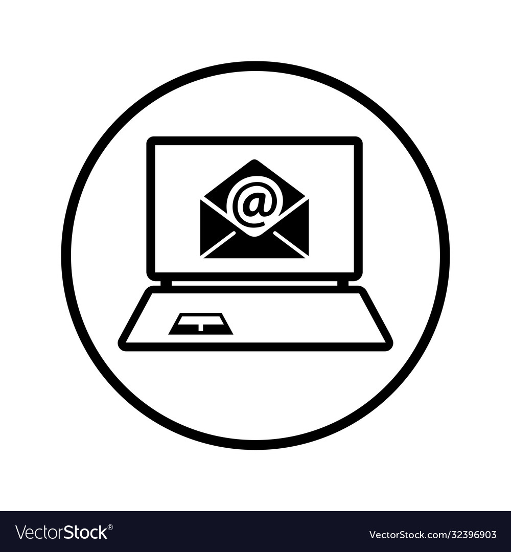 Email inbox black color mail icon