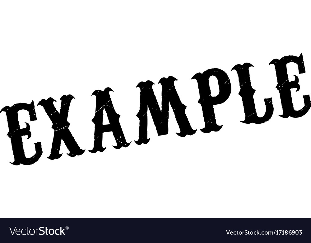 Example rubber stamp
