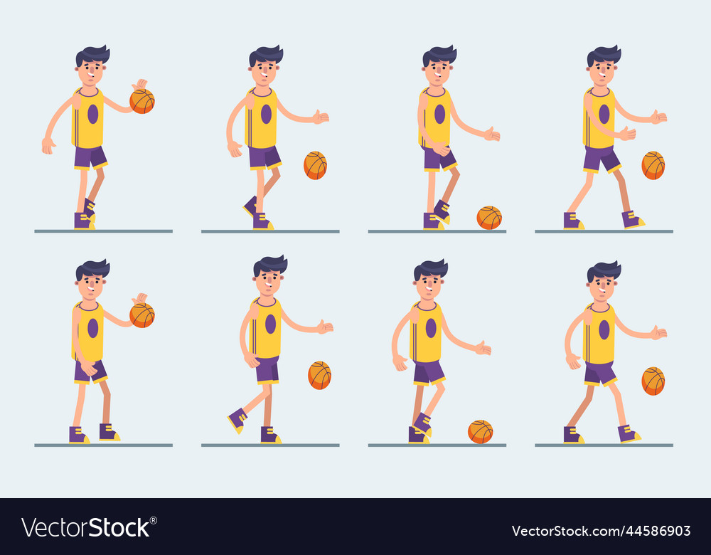 Flat design animation frames element set vector image Flat design animation frames element set