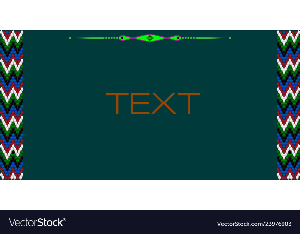 Frame for text with a pattern on bedouin fabric