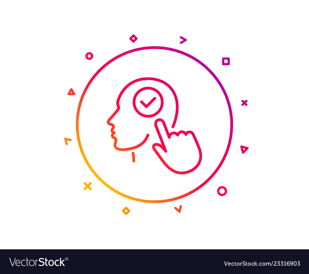 Head line icon select user sign