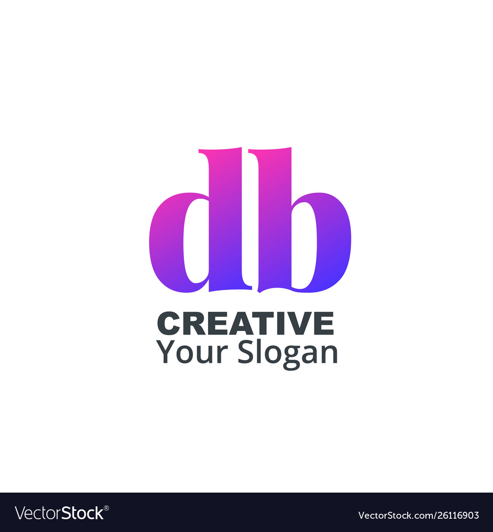 Initial letter db lowercase design logo template