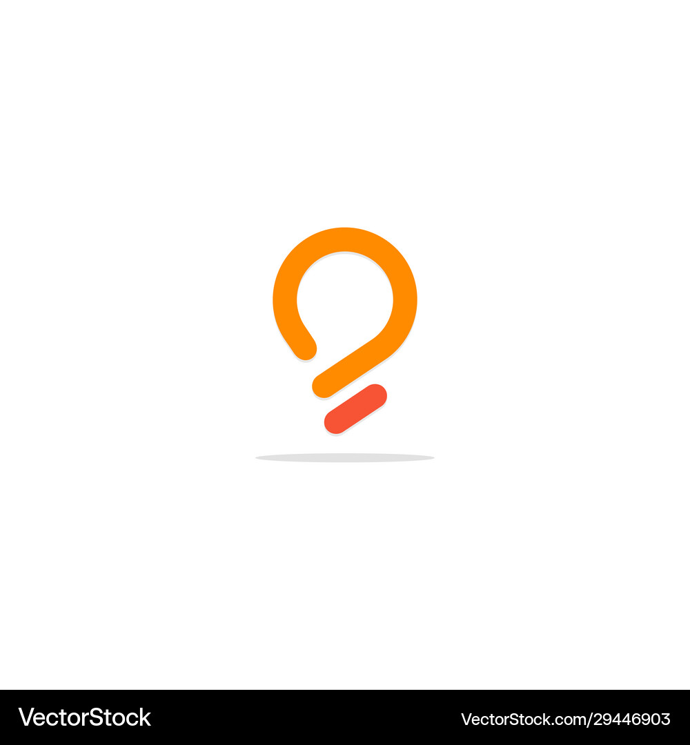 Lightbulb creative idea logo Royalty Free Vector Image