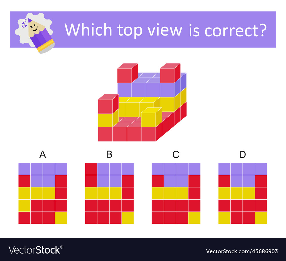 Logic game iq training test vector image Logic game iq training test