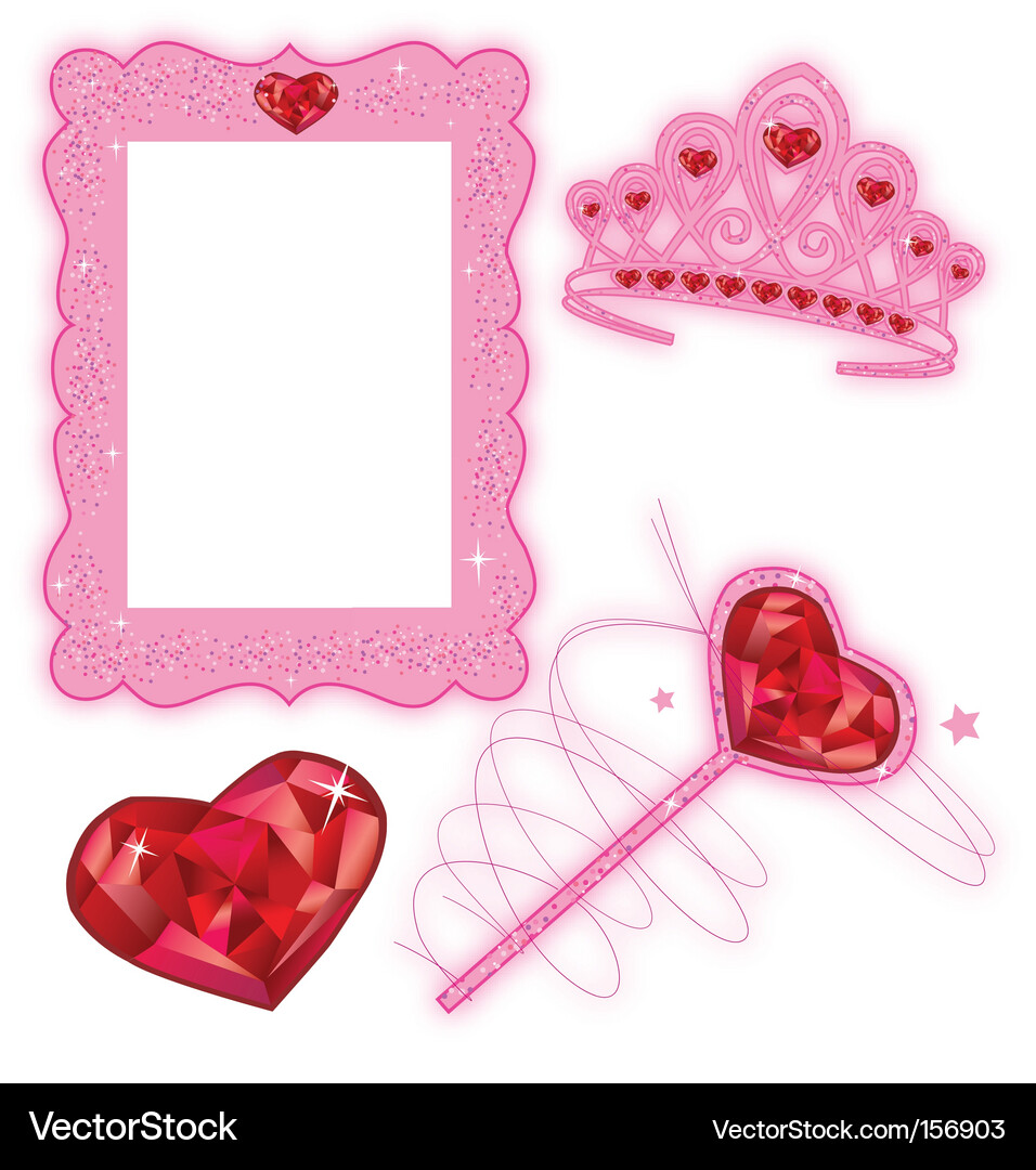 Princess set Royalty Free Vector Image - VectorStock