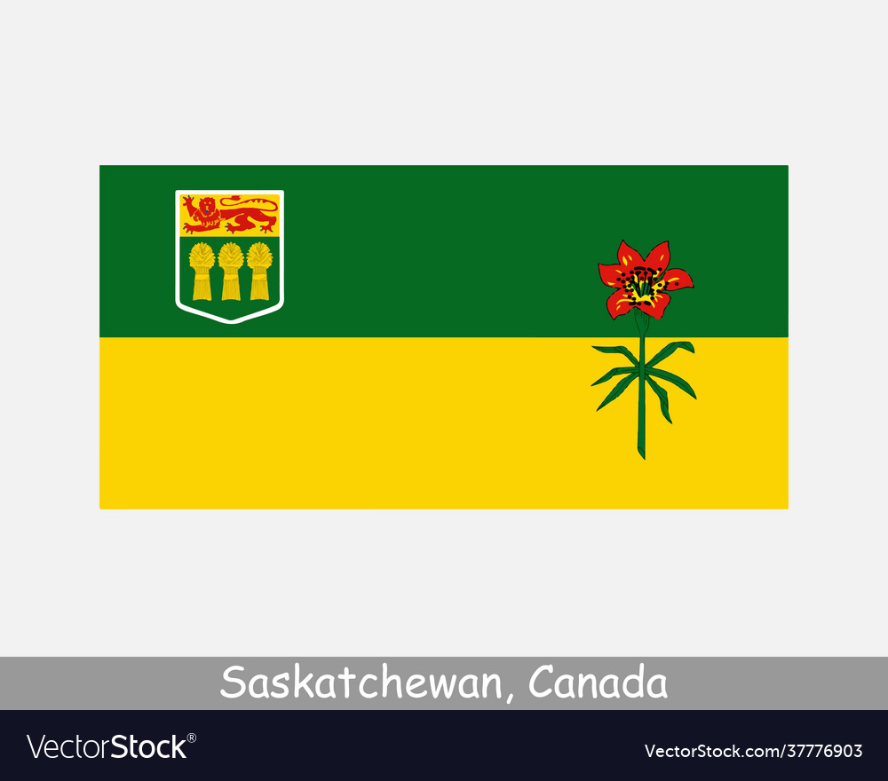 Saskatchewan canada flag canadian province Vector Image