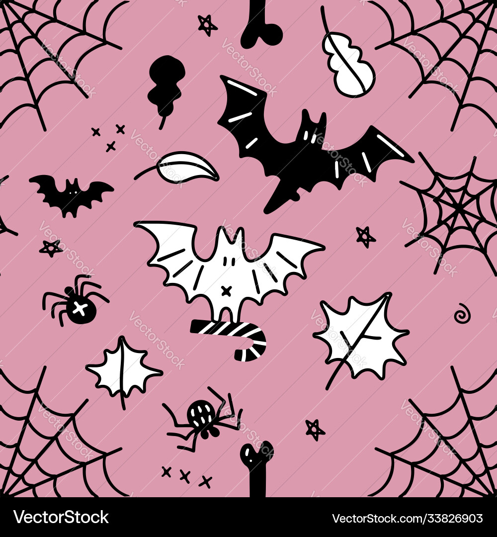 Seamless pattern for halloween cartoon pattern Vector Image