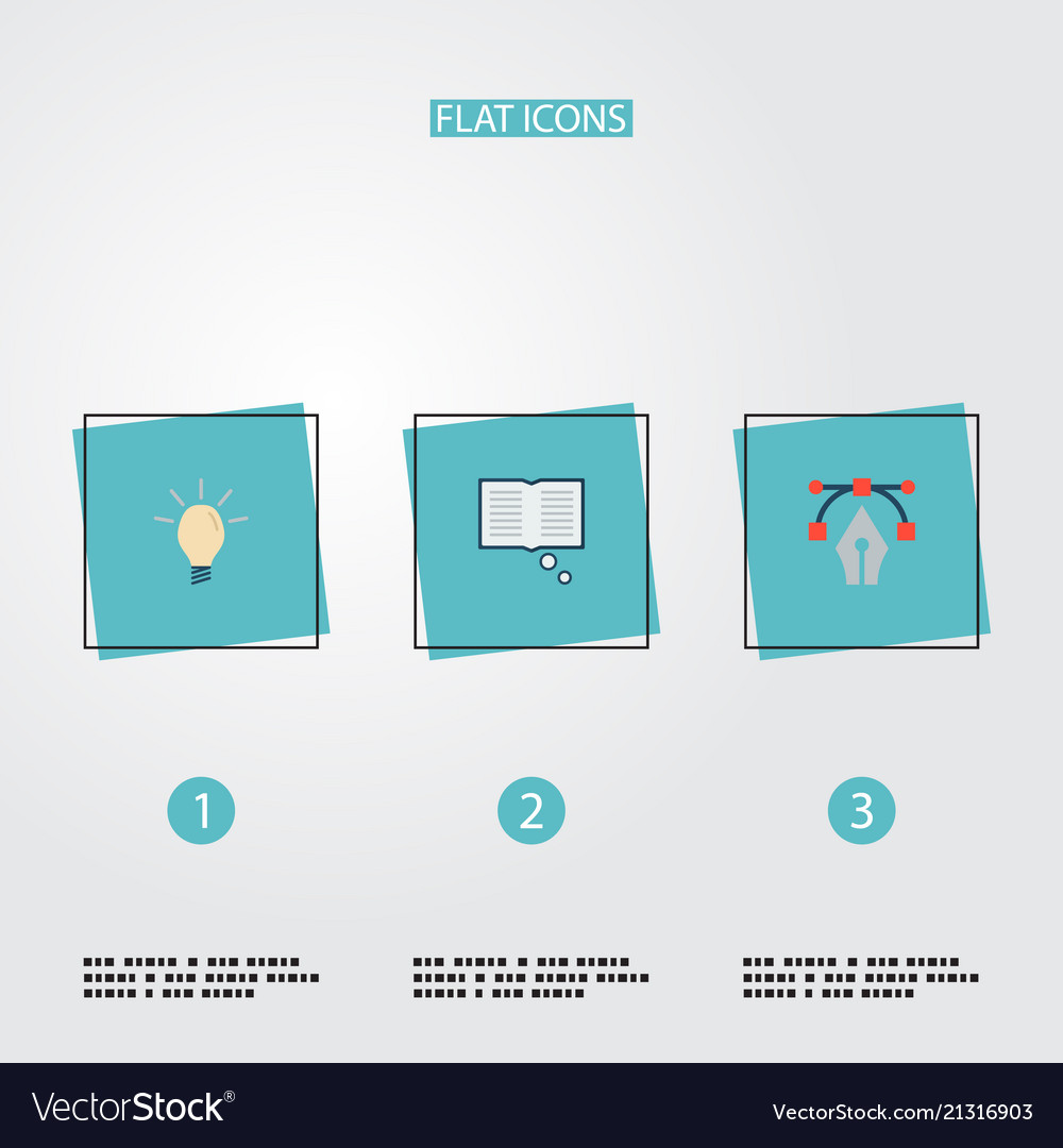 Set constructive icons flat style symbols