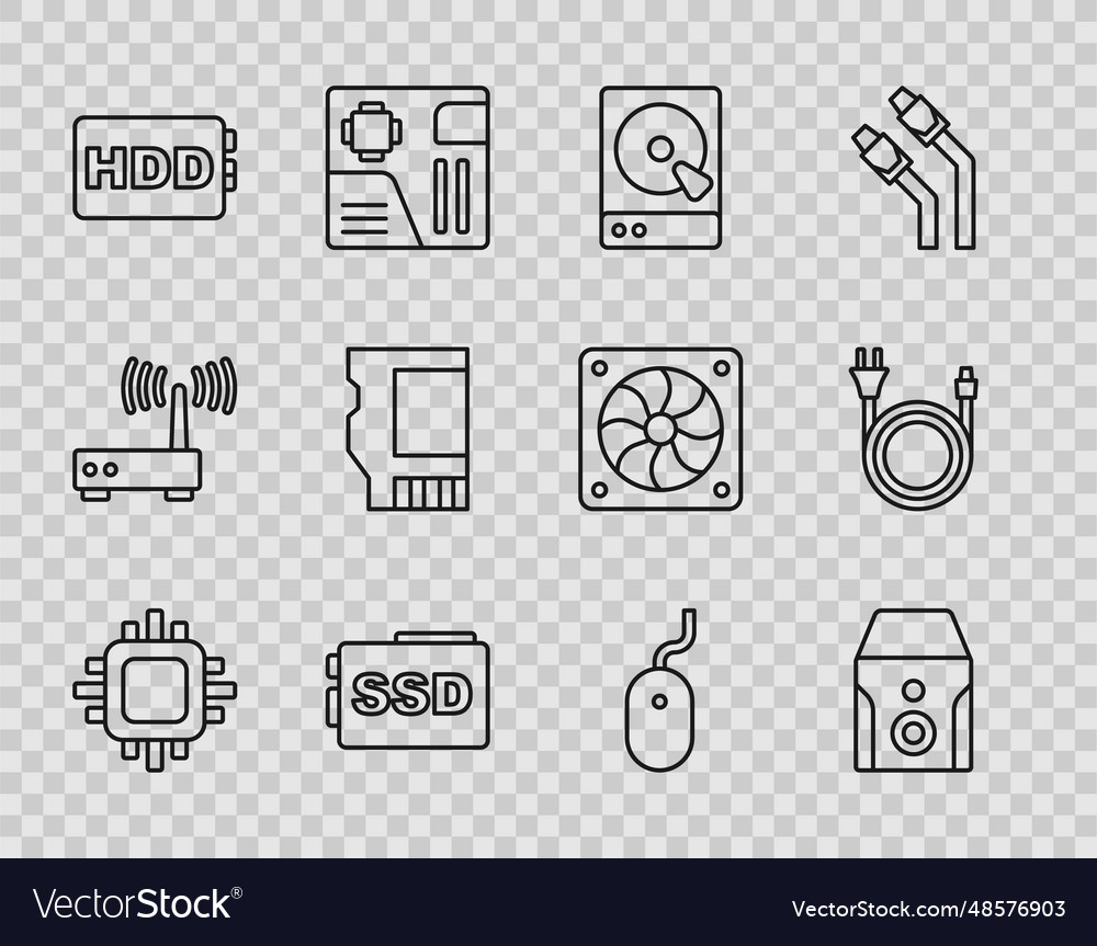 Set line processor with cpu uninterruptible power vector image Set line processor with cpu uninterruptible power
