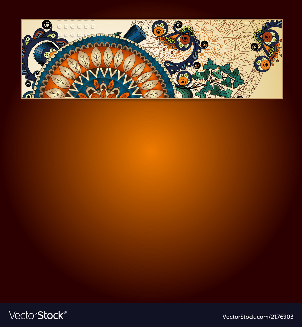 Unique abstract ethnic pattern card set