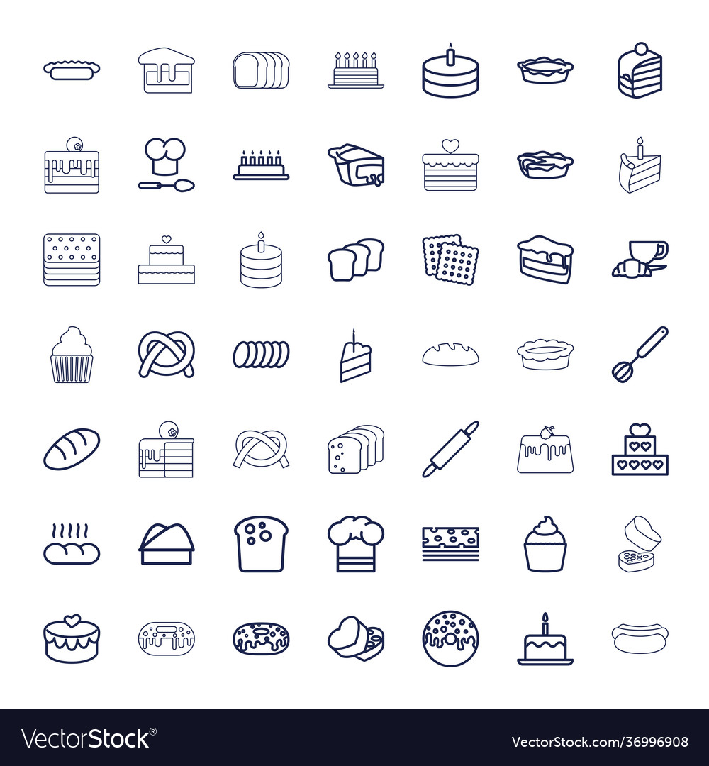 49 Bakery Icons Royalty Free Vector Image - Vectorstock