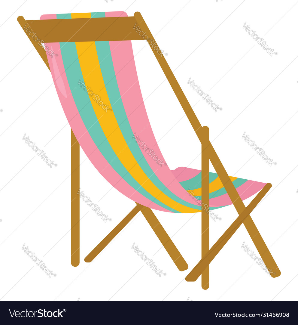 Beach chair on white background