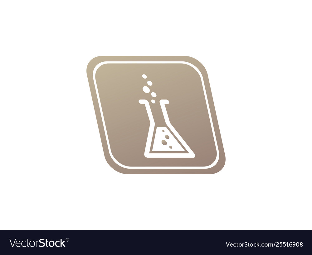 Beaker lab flask with chemical substance inside