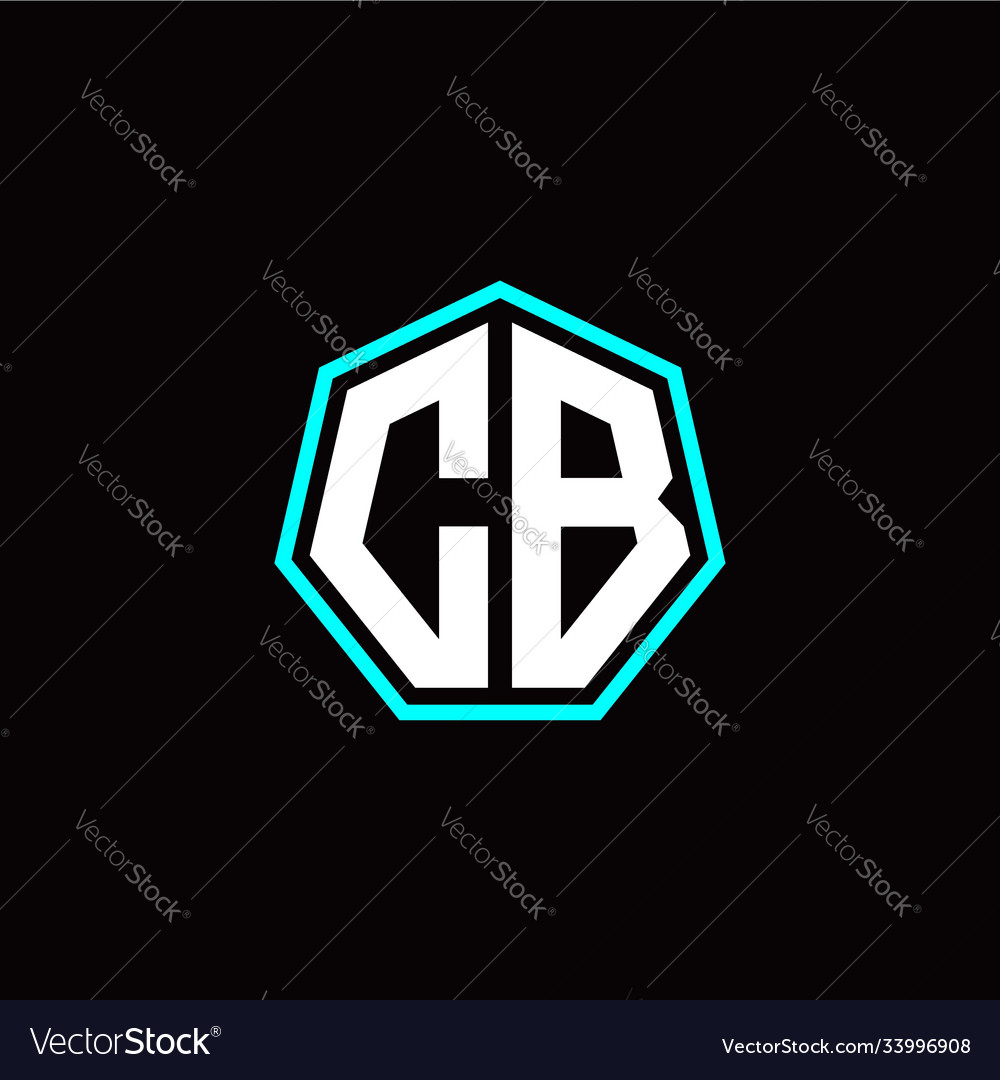 C b initials modern polygon logo template vector image C b initials modern polygon logo template