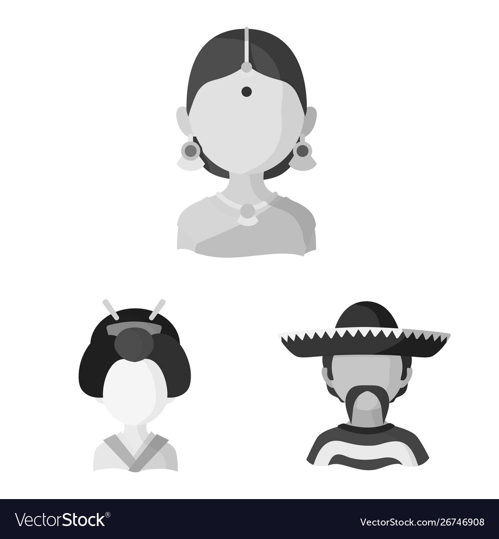 Design person and culture symbol set