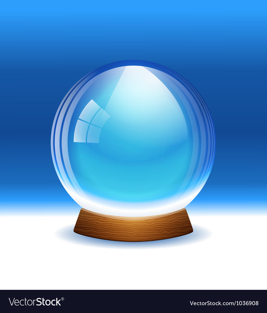 Empty transparent snow globe Royalty Free Vector Image