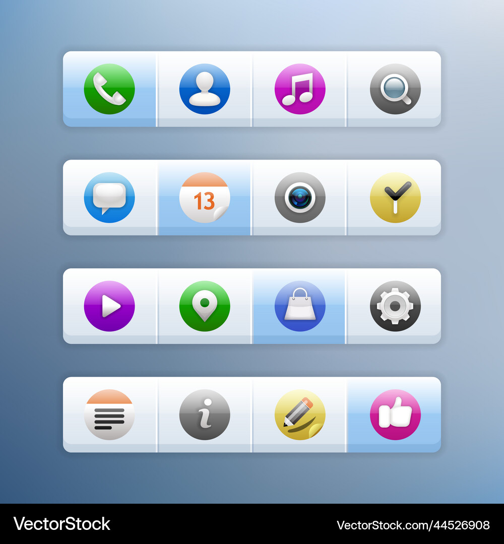 Icons set Royalty Free Vector Image - VectorStock