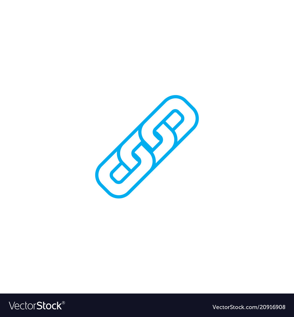 Interconnection linear icon concept