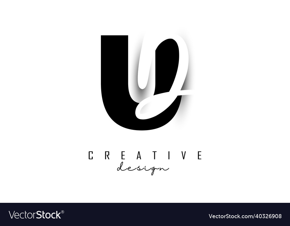 Letters ud logo with a minimalist design