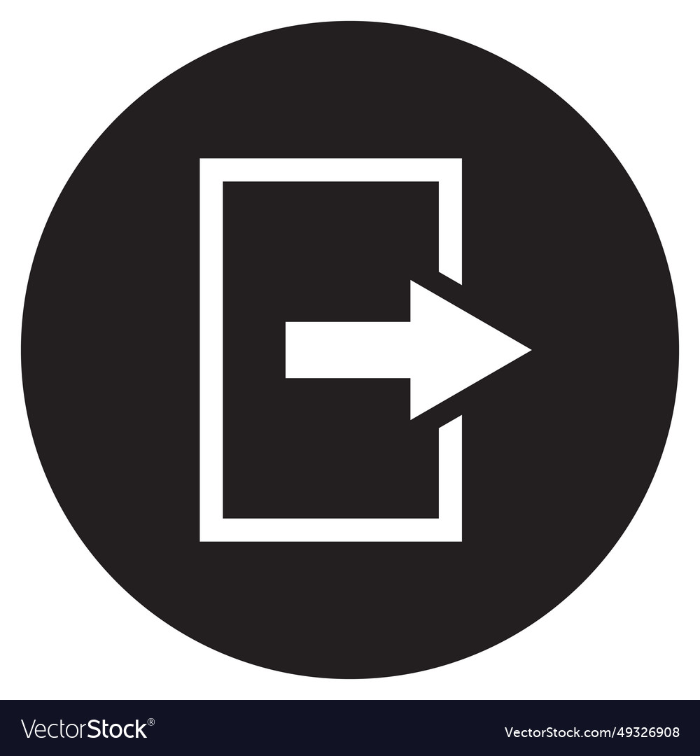 Logout icon in a circle exit