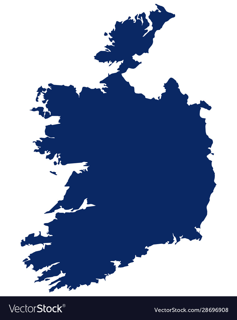 Map Of Ireland Vector Map Ireland In Blue Colour Royalty Free Vector Image