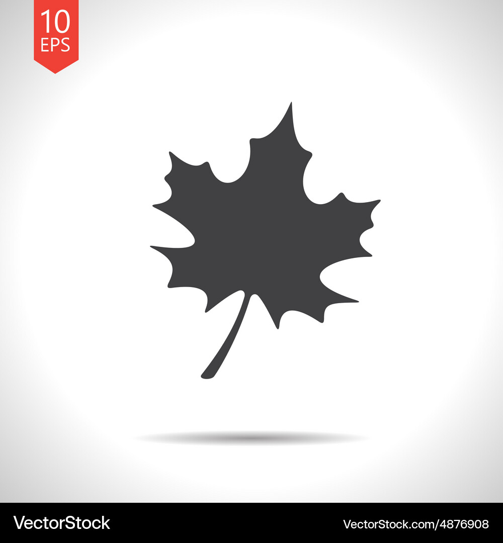 Maple leaf icon eps10 Royalty Free Vector Image