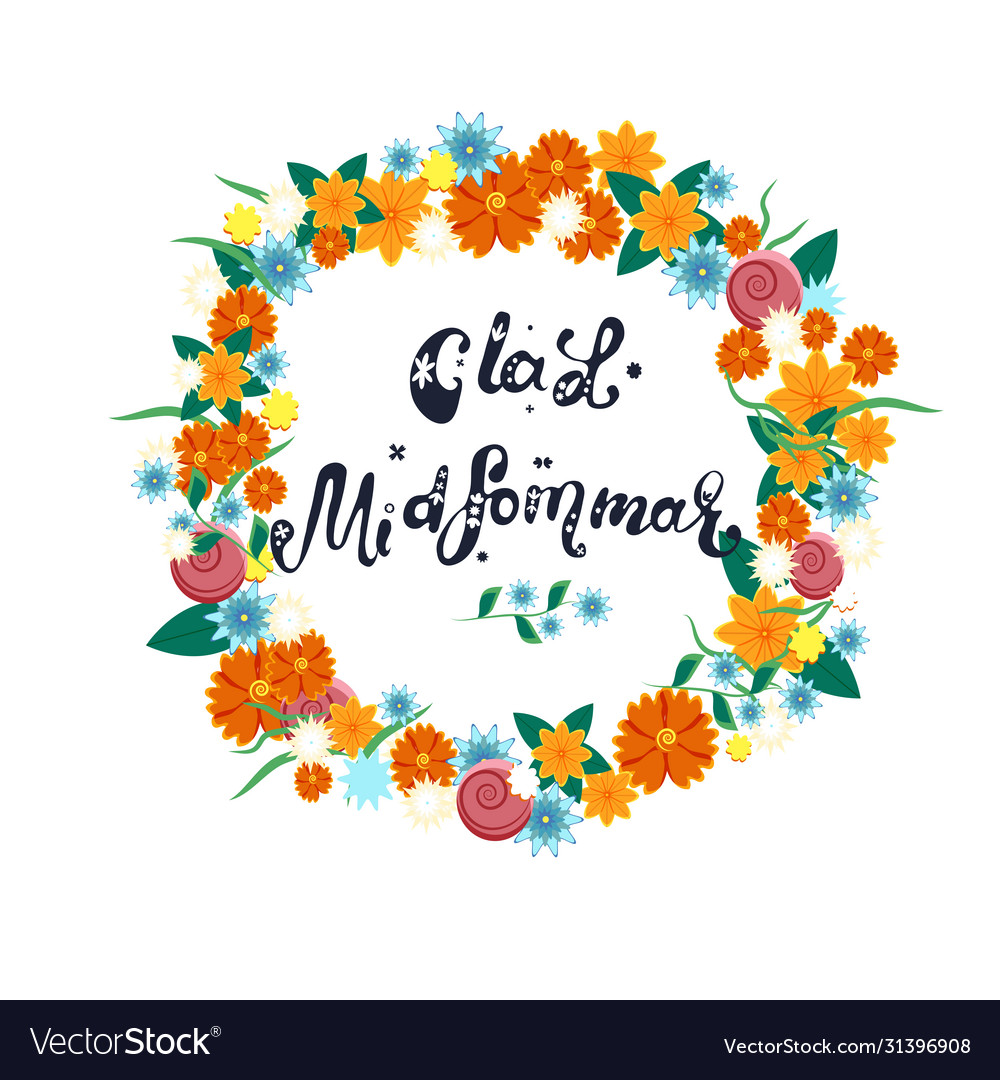 Midsummer Floral Wreath - Glad Midsommar