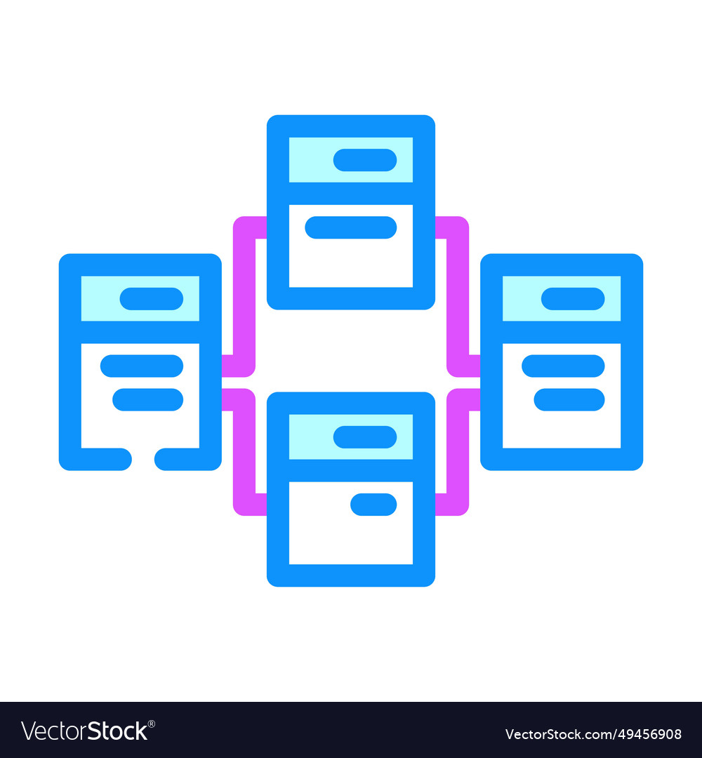 Relational database color icon