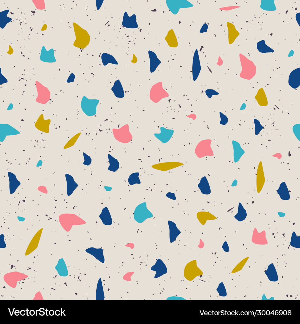 Seamless terrazzo pattern background Royalty Free Vector