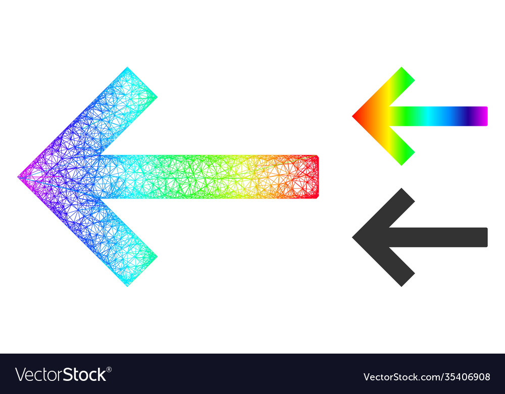 Spectrum net gradient left arrow icon
