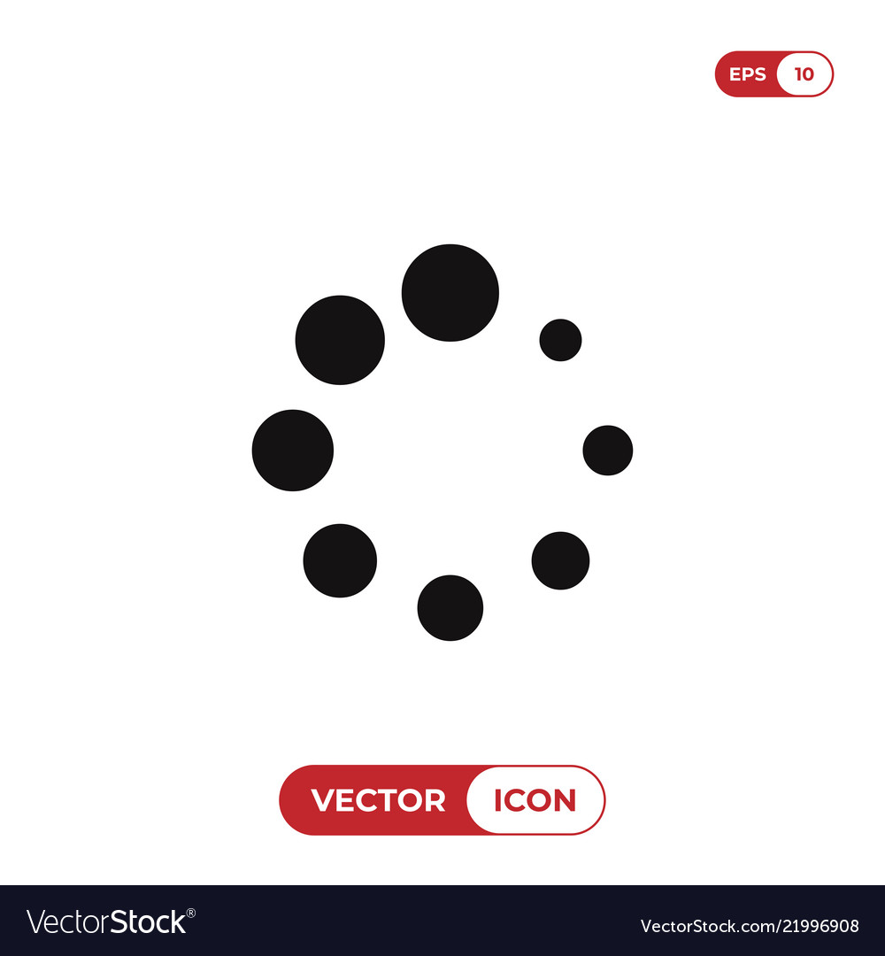 Spinner of dots icon Royalty Free Vector Image