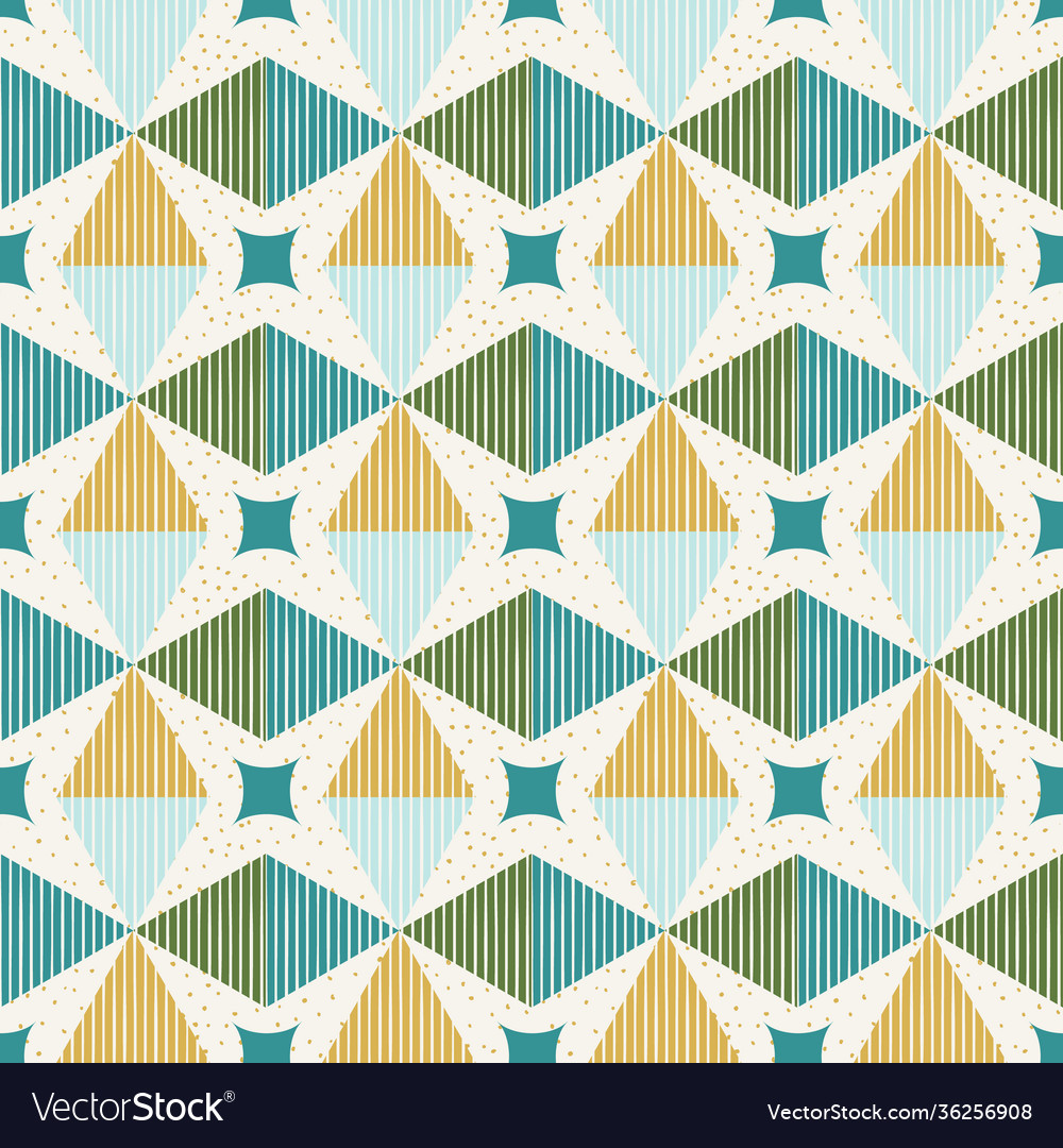 Striped triangle geometric seamless pattern