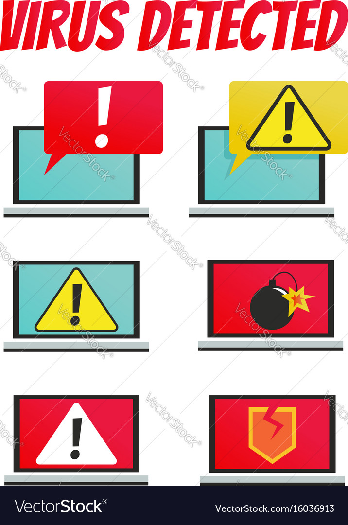 A computer with virus set