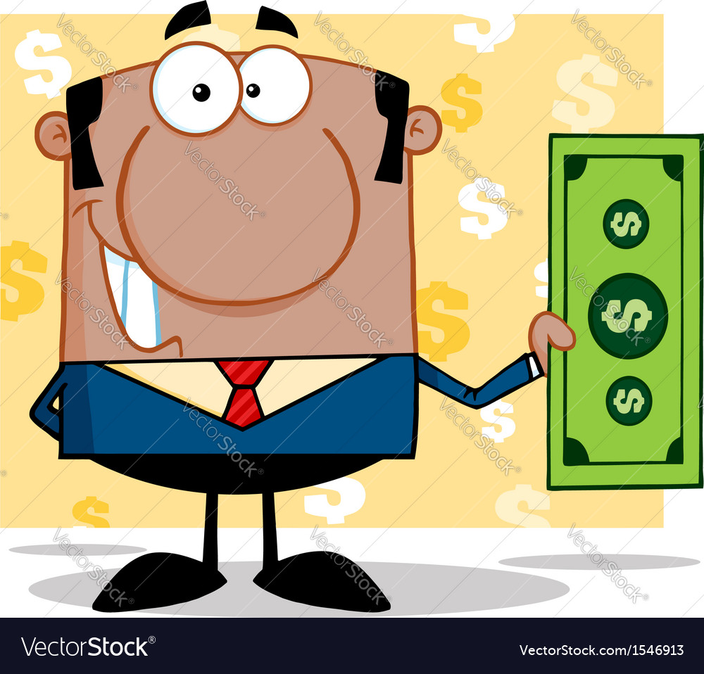 Banker with currency exchange