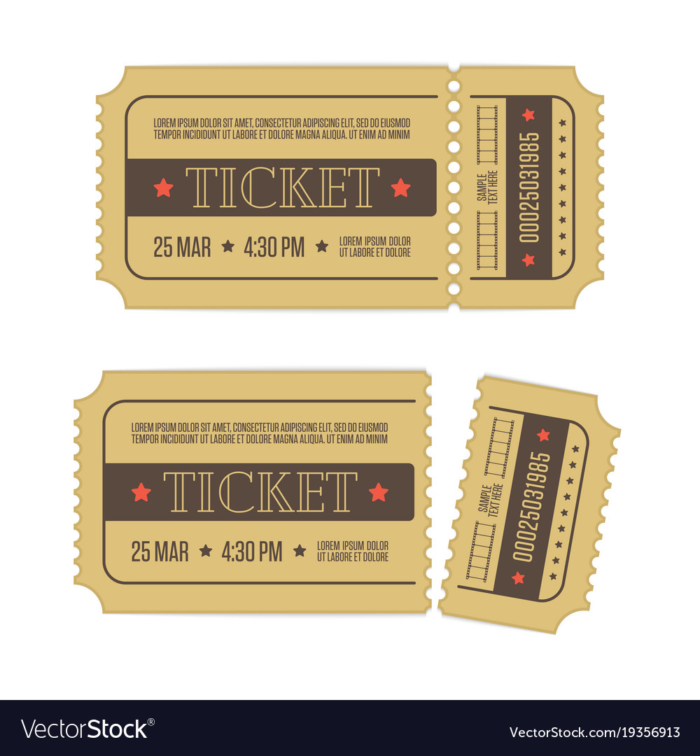 Cinema ticket Royalty Free Vector Image - VectorStock