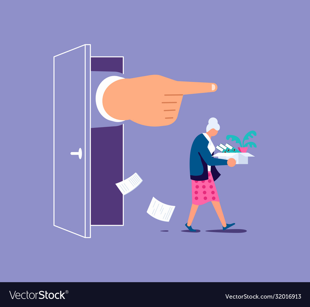 Employee job reduction metaphor Royalty Free Vector Image