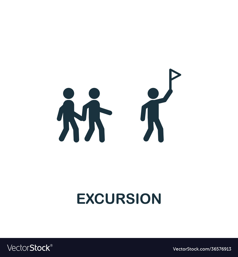 Excursion icon creative element design from
