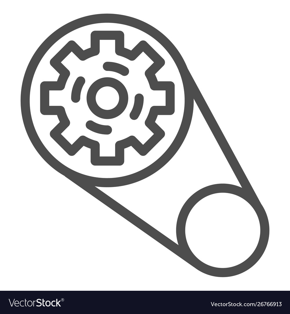 Gear mechanism line icon cogwheel