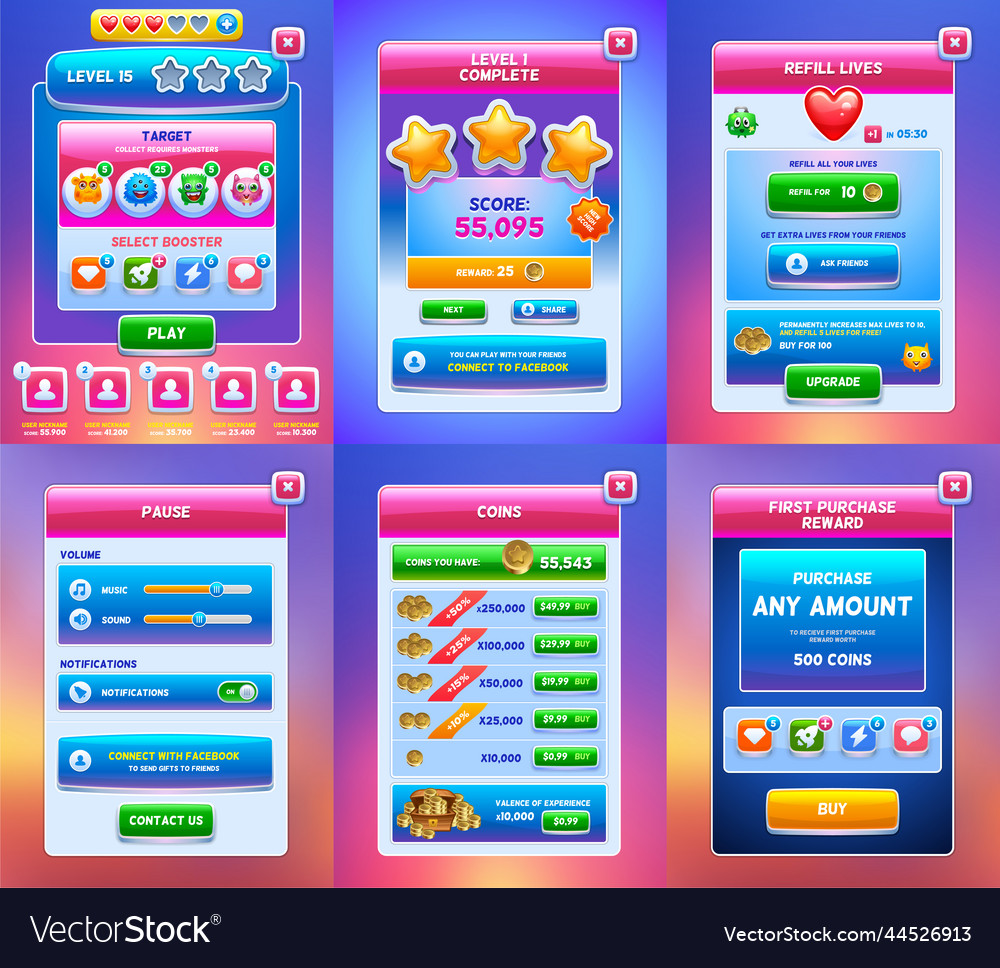 Mobile game ui