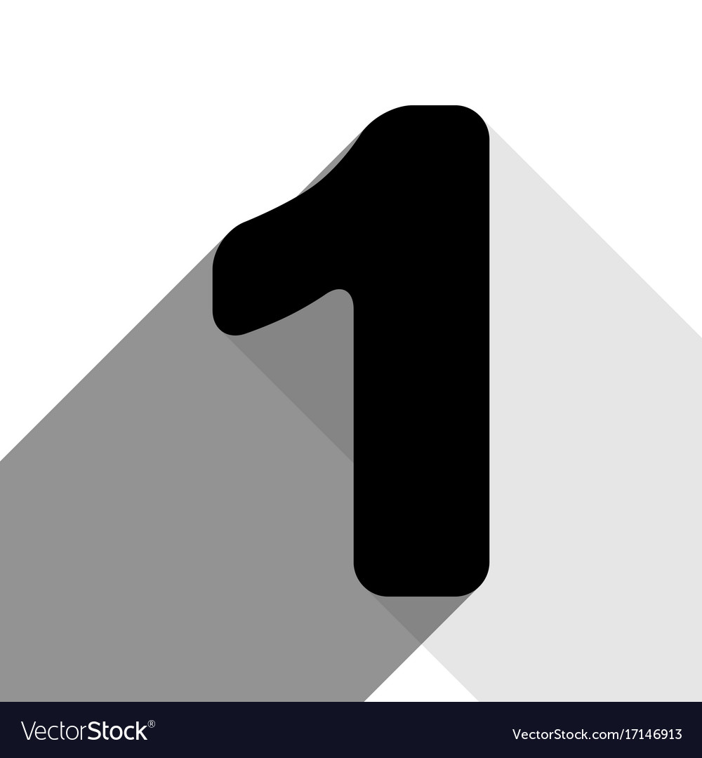 Number 1 sign design template element