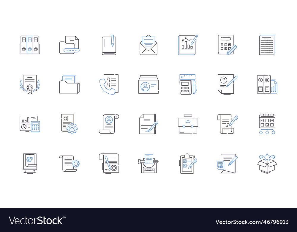Plotting course line icons collection navigation vector image Plotting course line icons collection navigation