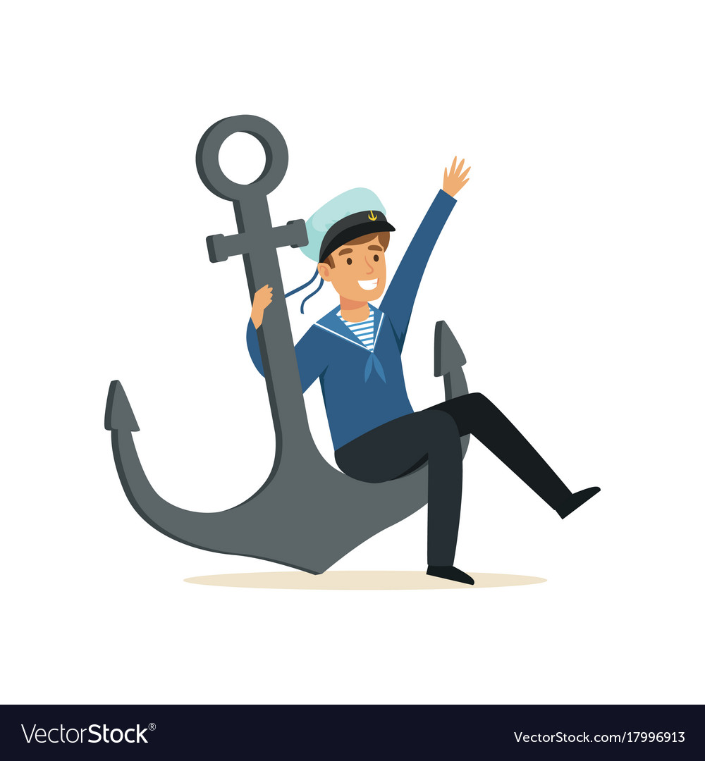 Sailor Character with Anchor