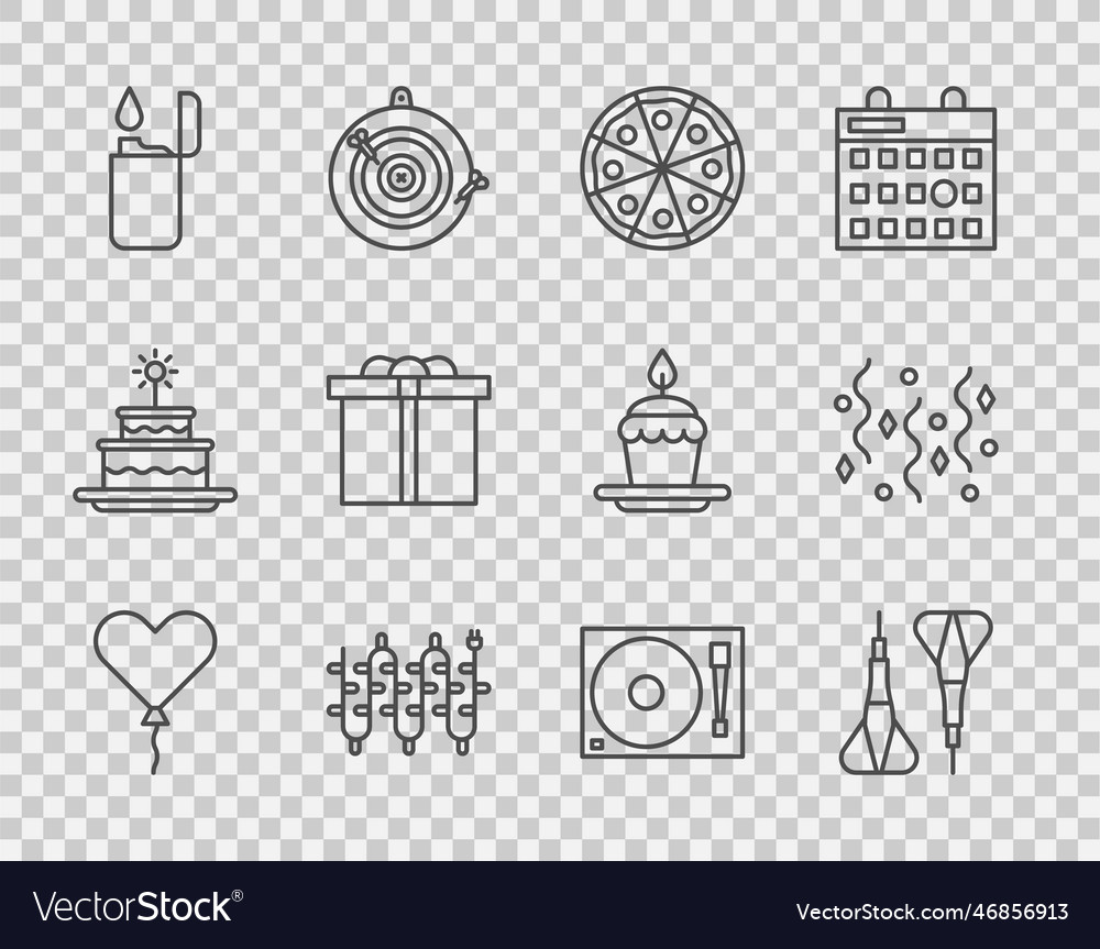 Set line balloon in form of heart dart arrow Vector Image Set line balloon in form of heart dart arrow