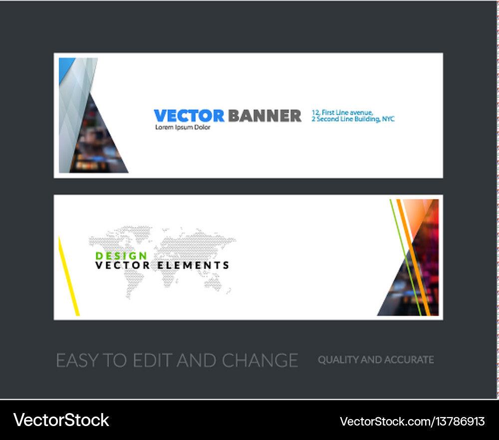 Set of modern horizontal website banners Vector Image